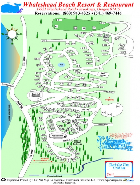 Whaleshead Beach Resort Park Map | RV Parking